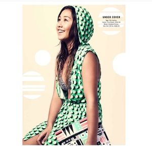 DVF Loves Roxy Hex Dot Sea Salt Hooded Dress